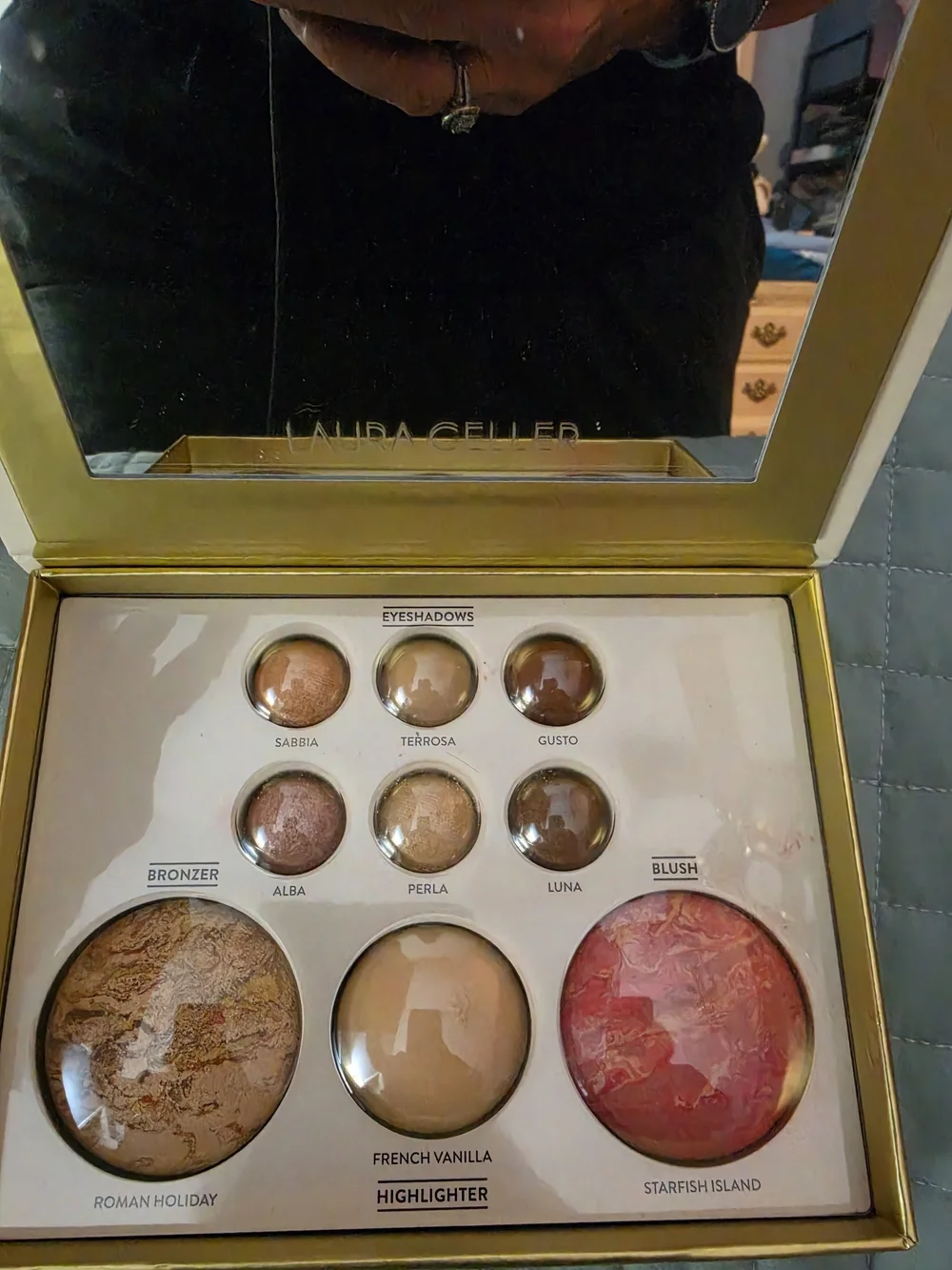 Laura Geller Tuscan Dreams Blush & Face Palette - Pink, Gold, Cream